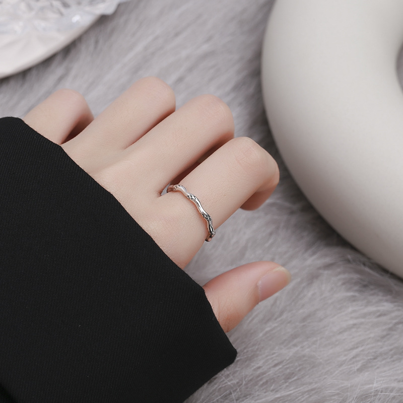 Nhẫn bạc S925 dạng xoắn hở thời trang cho nữ Roselife