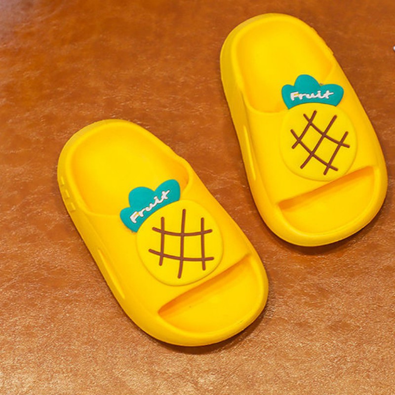 Dép Đế Mềm Thoáng Khí Họa Tiết Trái Cây Xinh Xắn Cho Bé
