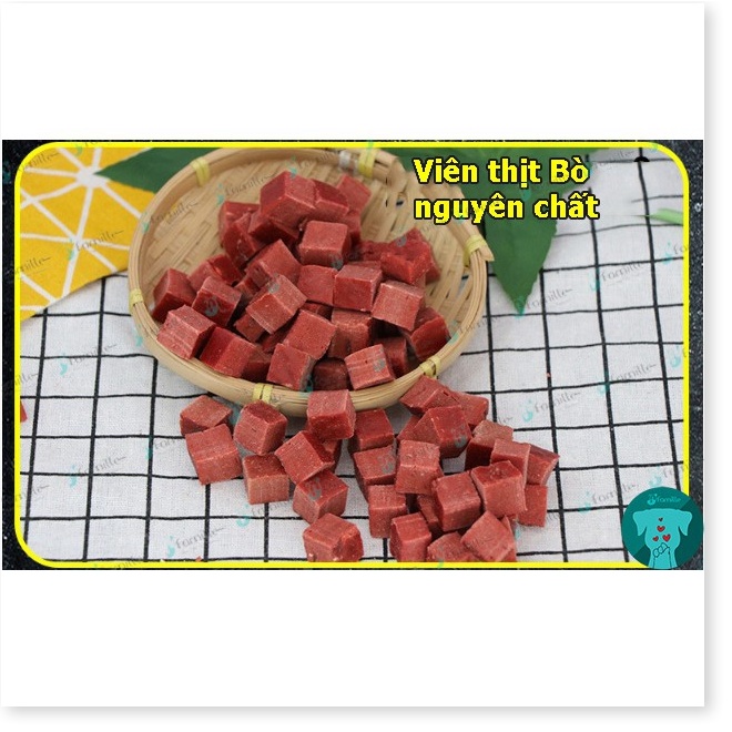 [100% THỊT TƯƠI]Viên Bò - Gà - Vịt Mix Phô Mai 6 Vị, Snack Dinh Dưỡng Cho Chó, Bánh Thưởng Huấn Luyện. 100gr -JF89