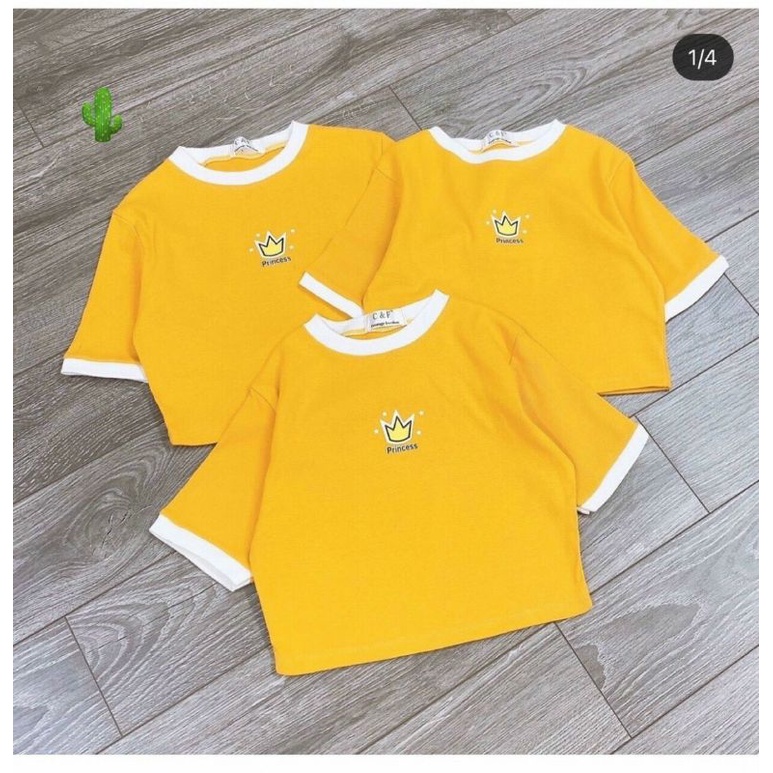 Áo croptop borip vàng xinh nổi bật