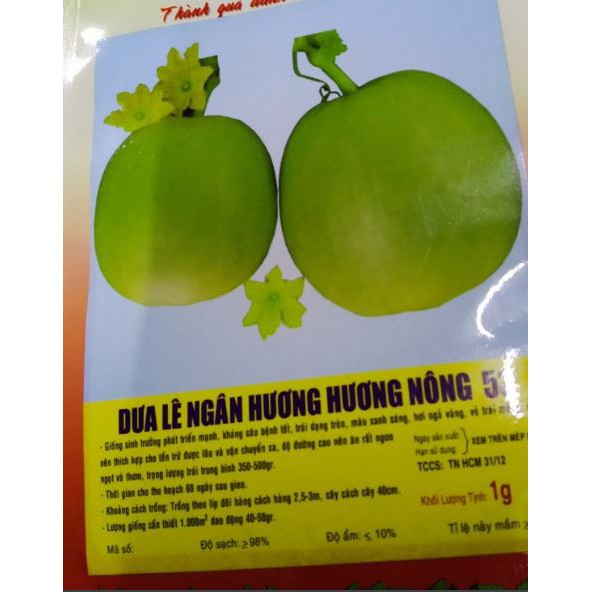 Hạt giống dưa lê Ngân Hương - gói 1 gram