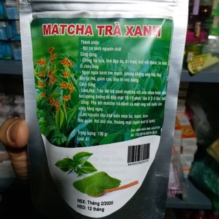 Bột trà xanh nguyên chất 100% 100gram