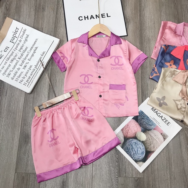 Sỉ bộ pijama lụa đại cho bé trai bé gái
