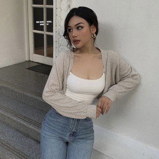 Tatichu - áo cardigan cổ tim - crop cardigan