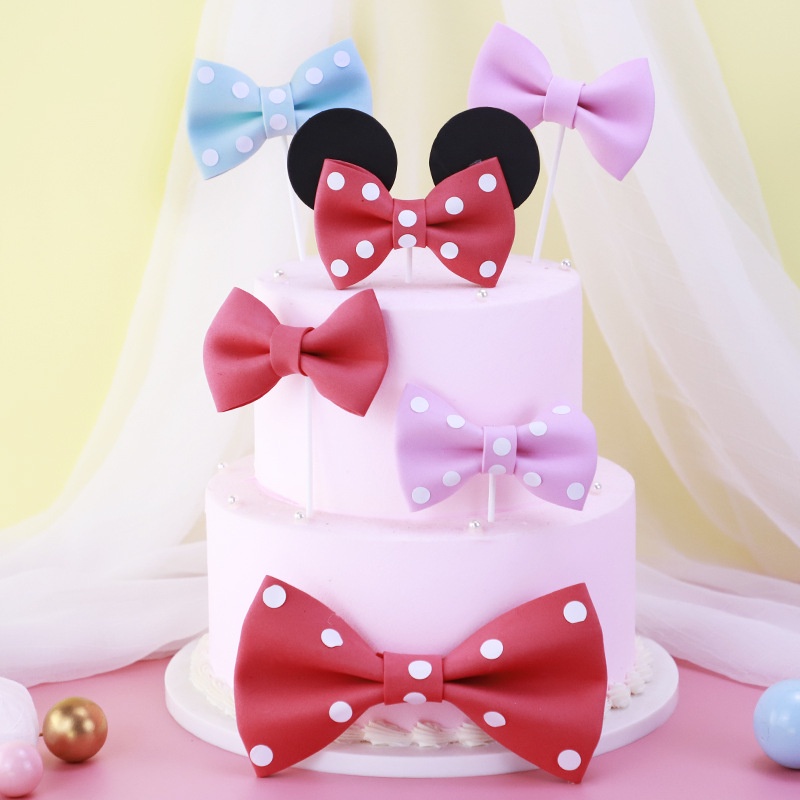 [SIÊU RẺ❤️] – Nơ Mickey - Trang trí bánh sinh nhật bánh kem