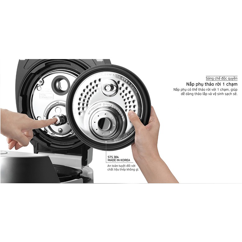 Nồi cơm điện Cuckoo CRP-LHTR0609F/WHSIVNCV màu trắng dung tích 1.08L
