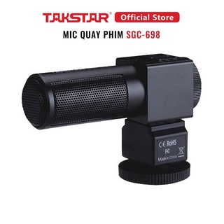 Mic Thu Âm Gắn Máy Quay Cao Cấp Takstar SGC-698 Giảm Ồn, Điều Chỉnh Độ Nhạy, Lọc Tạp Âm Chính Hãng Bảo Hành 1 Năm