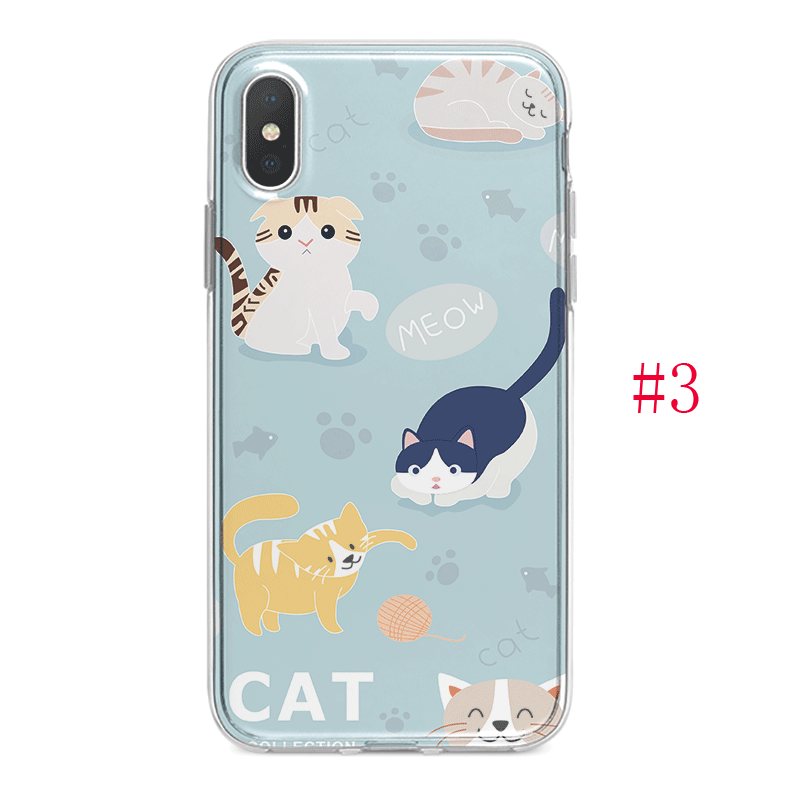 Ốp lưng Samsung Galaxy A10 A20 A30 A40 A50 A70 A80 vỏ điện thoại Silicone mềm Case Mèo hoạt hình