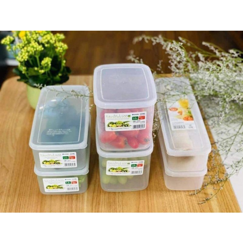 Hộp nhựa đựng thực phẩm thức ăn 1600ml Inomata -Nhật Bản