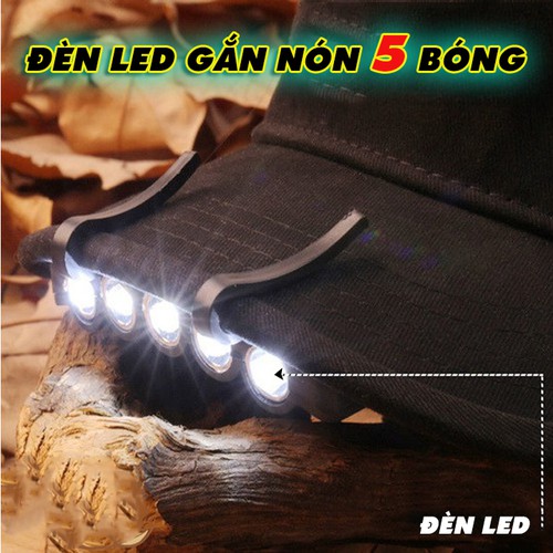 Đèn Cài Mũ 5 Led Kèm 2 Pin Lithium USA Store