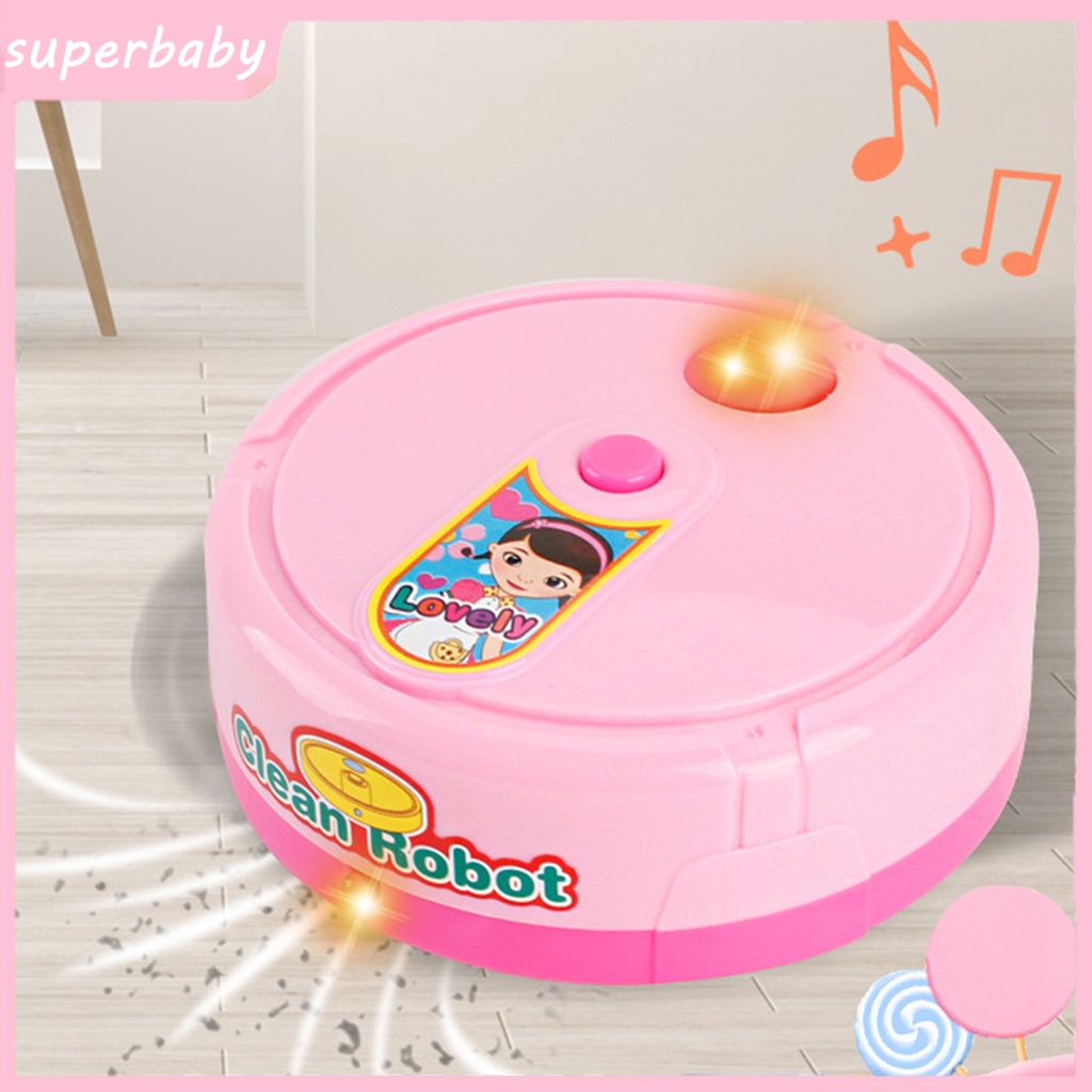 |Superbaby| Robot Hút Bụi Đồ Chơi Có Nhạc Cho Nhà Búp Bê