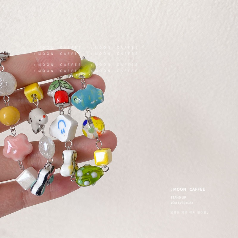 Vòng Tay Dây Xích Mặt Hình Hoa / Bướm / Ngôi Sao / Trái Tim Nhiều