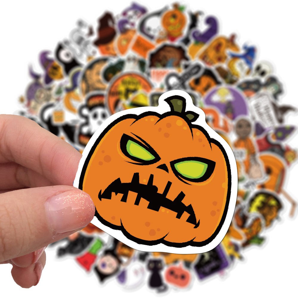 Bộ 50 / 100 miếng sticker trang trí halloween