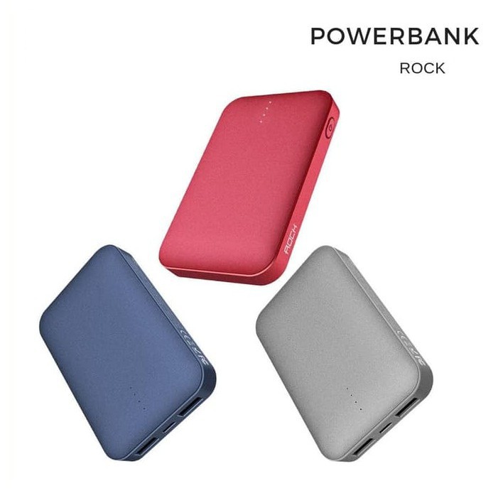 [Mã 153ELSALE2 giảm 7% đơn 300K] Sạc Dự Phòng Rock Mini P51 2 Cổng Dung Lượng 10000 mAh