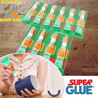Vỉ 12 tuýp keo dán đa năng Super Glue Alteco