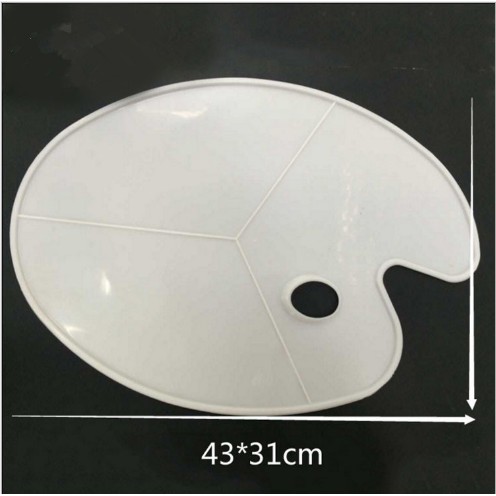 Khay Pha Màu Nước Oval lớn, Tròn Bằn Nhôm , Nhựa Chuyên Dụng 11 Lỗ 17cm/6.69