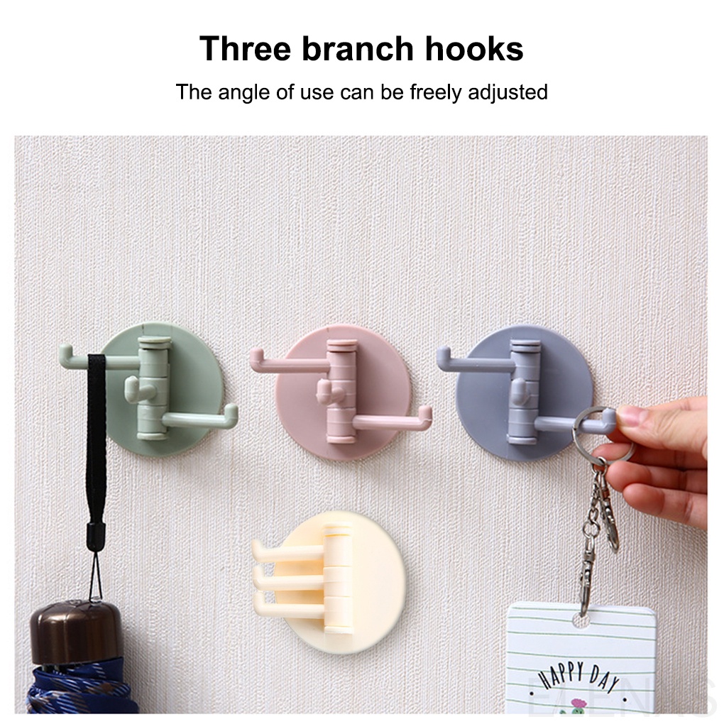 Set 5 móc treo đồ dán tường tự dính không đục lỗ có thể điều chỉnh cho nhà bếp