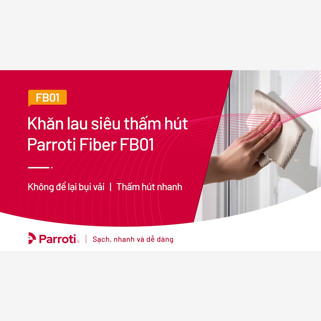 Combo 5 Khăn lau bếp đa năng siêu thấm hút, lau kính, xe ô tô Parroti Fiber FB01 | BigBuy360 - bigbuy360.vn