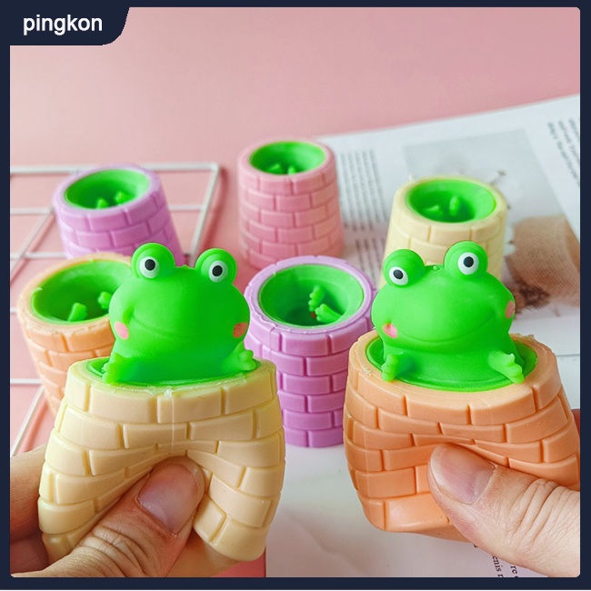 Đồ Chơi Nắn Bóp Đàn Hồi Giảm Stress Hình Chú Ếch