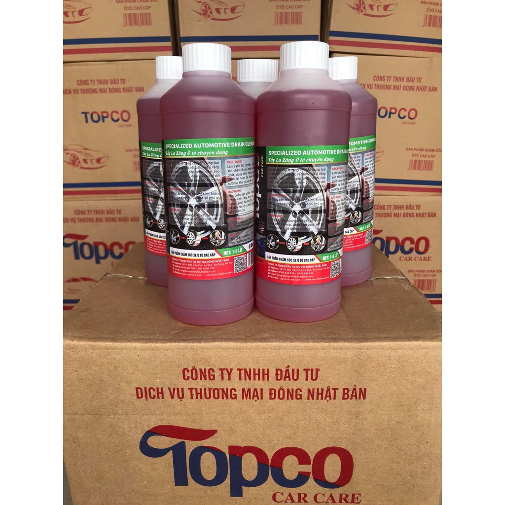 Tẩy Lazang TOPCO 1 Lít, Làm sạch Lazang, Tẩy Vành TOPCO