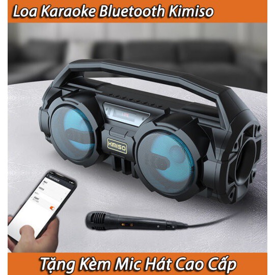 Loa Bluetooth Xách Tay Karaoke Kimiso  Kèm Mic Hát Karaoke