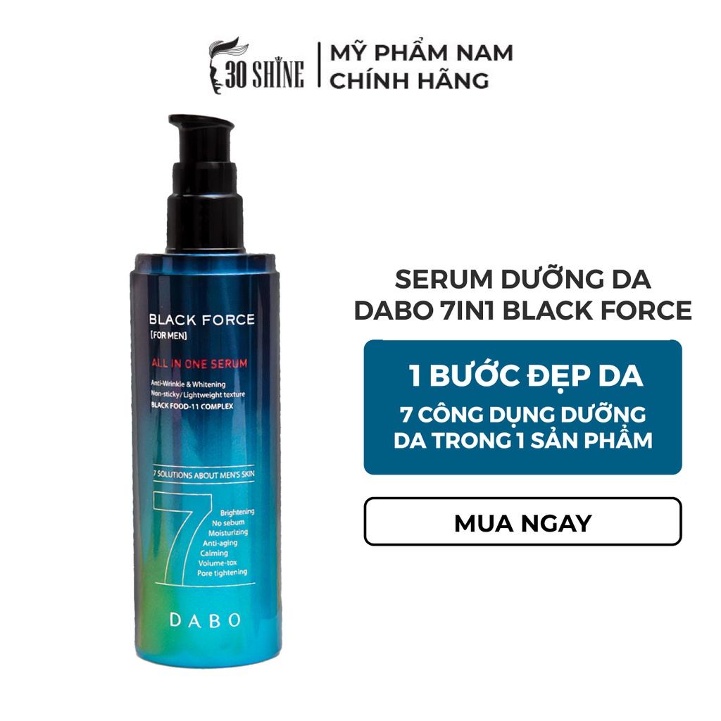 Serum dưỡng trắng da cho nam Dabo Black Force Serum For Men 120ml