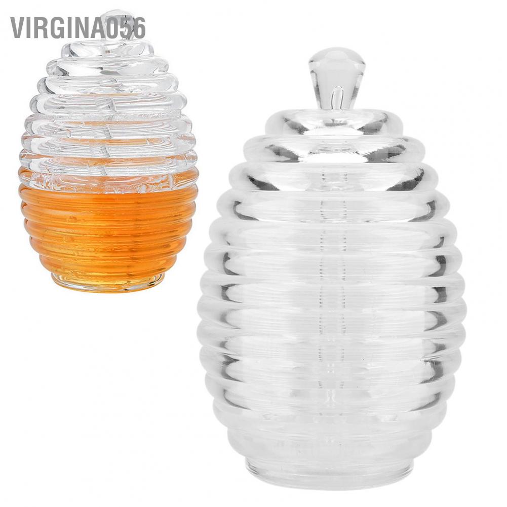 Lọ đựng mật ong hình tổ ong trong suốt 265ml có ống nhỏ giọt để bảo quản và pha chế