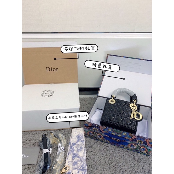 Túi xách Diỏr lady sz 17 chất da bò sẵn ship