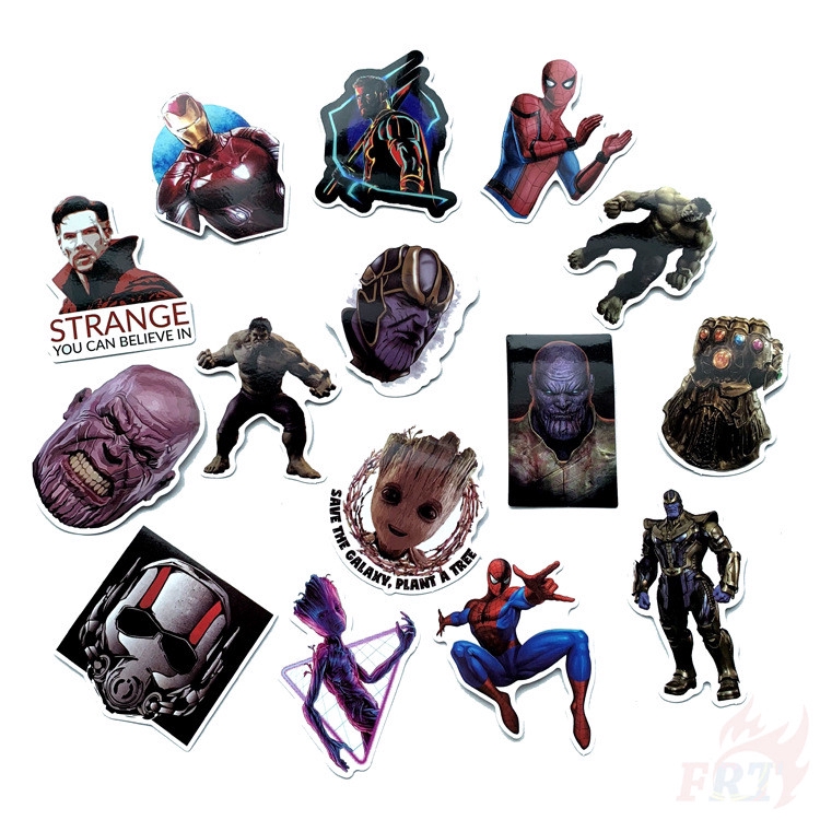 ❉ Marvel Giấy và decal dán tường ❉100Pcs Superhero &amp; Thanos Fashion Mixed Doodle Stickers