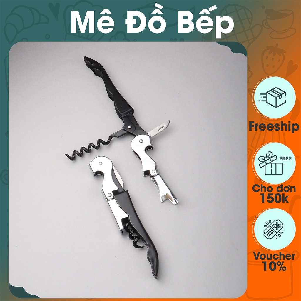 Dụng cụ khui ruou vang và khui bia inox nhỏ gọn Bam House cao cấp KM01 - Gia dụng bếp