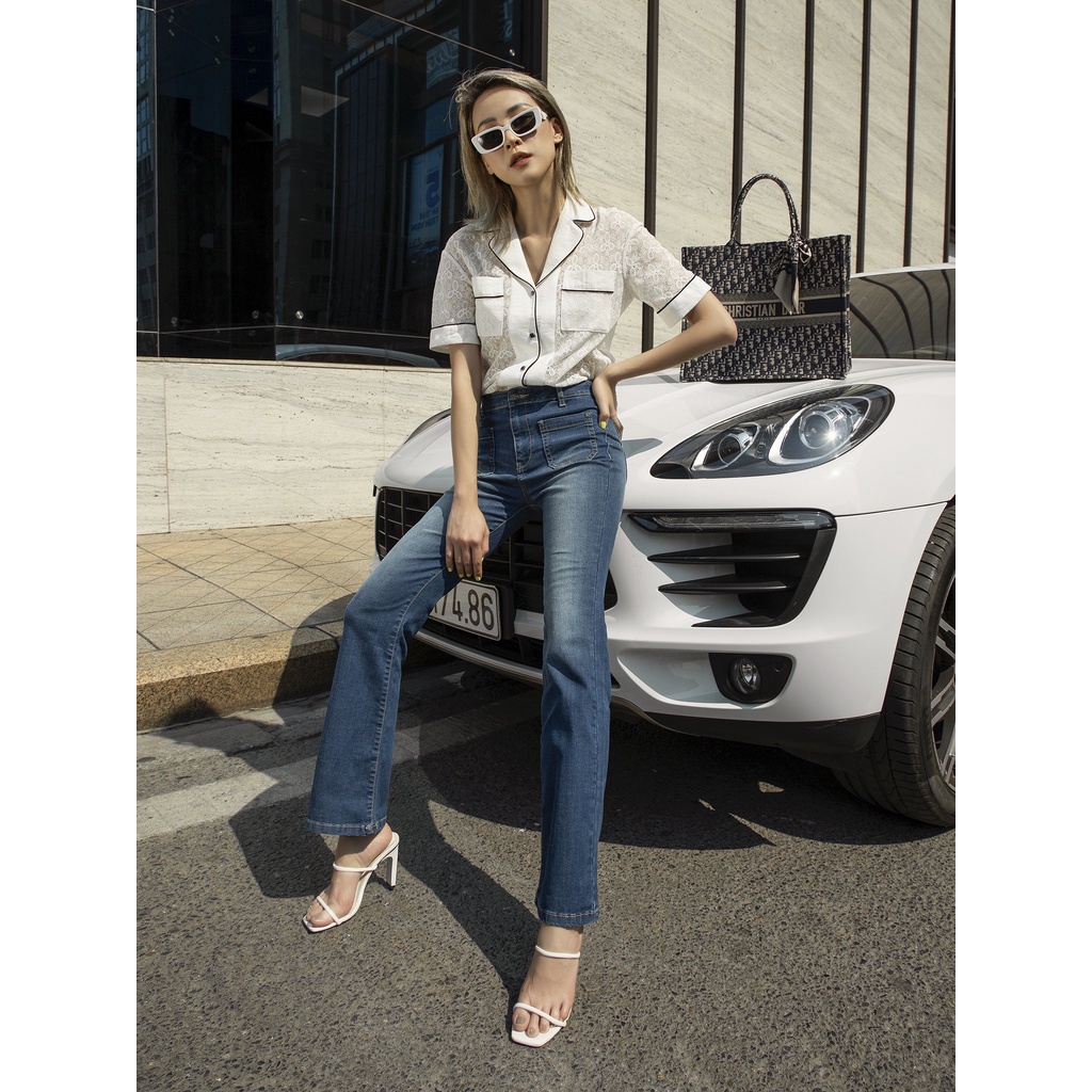 Quần jean ống vẩy túi ốp D.CHIC MS: 488021