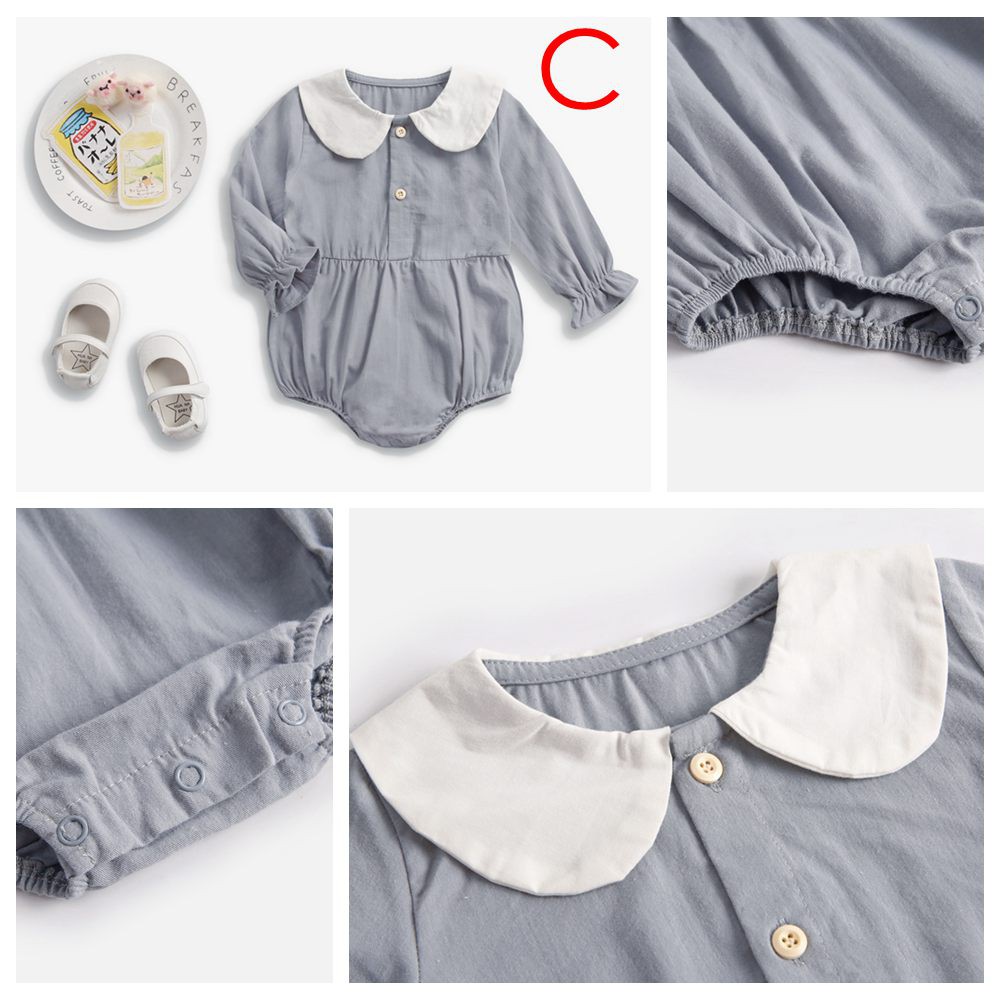 Bộ Áo Liền Quần Cotton Sanlutoz Dài Tay Thời Trang Cho Bé Gái Sơ Sinh