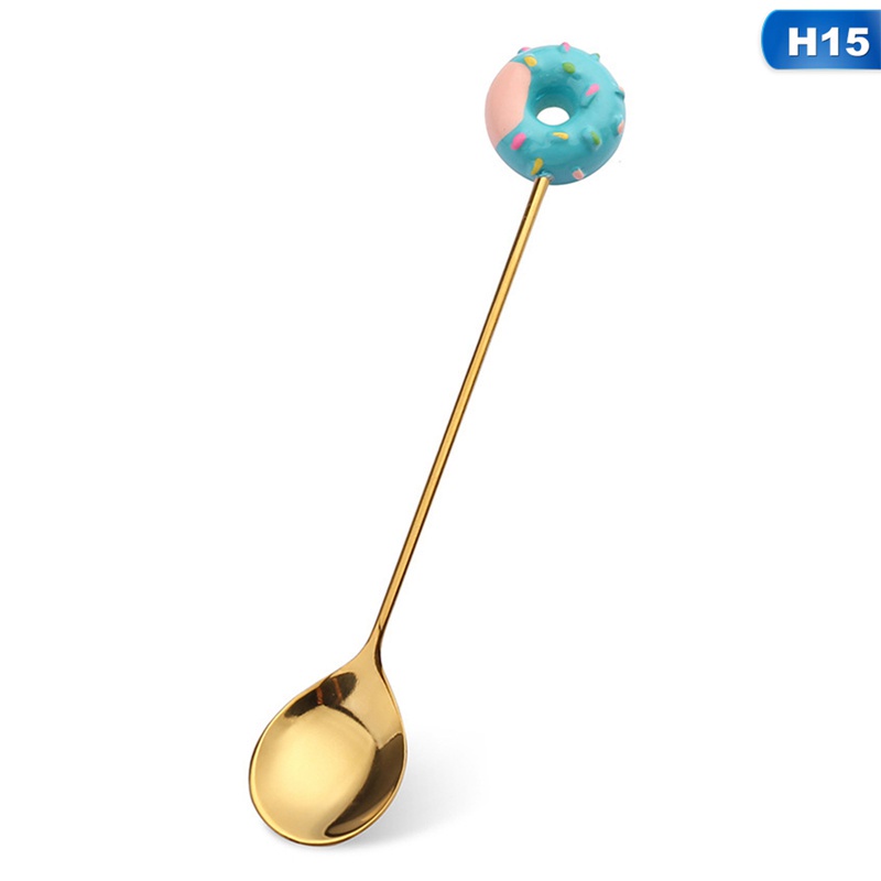 Muỗng cà phê hình bánh donut bằng thép không gỉ