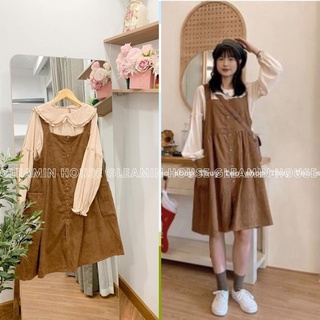 Set yếm nhung babydoll - Set yếm nữ rời áo voan yếm nhung xinh xắn