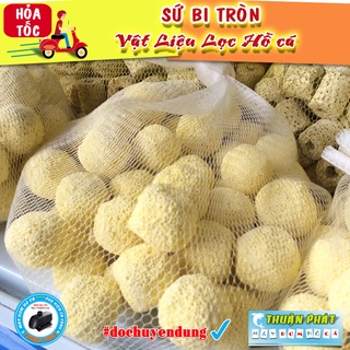 Sứ Lọc Viên Bi Tròn Vàng Lọc Nước Hồ Cá (Túi 500gam Rất Dễ Vệ Sinh)