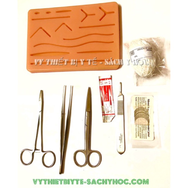 Bộ tiểu phẫu và mô hình khâu da (Bộ phẫu thuật thực hành
