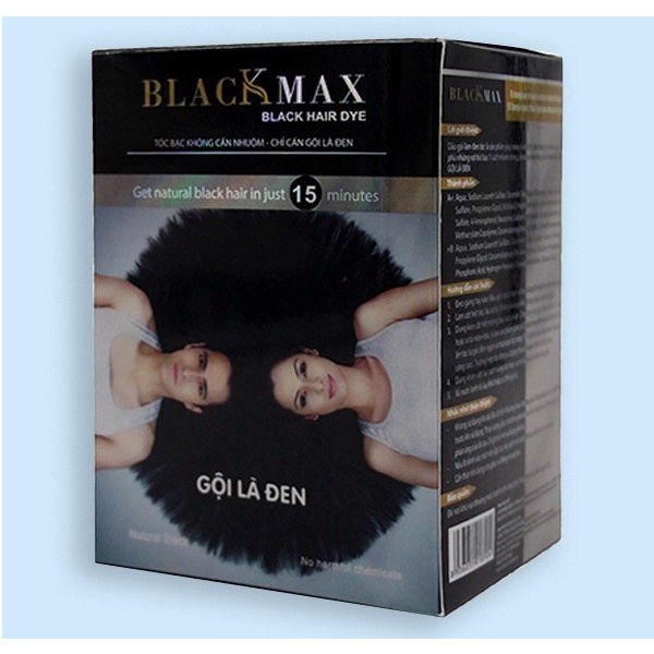 Dầu gội làm đen tóc BLACK MAX - gội là đen (1 hộp 10 gói 1 gói 30ml)