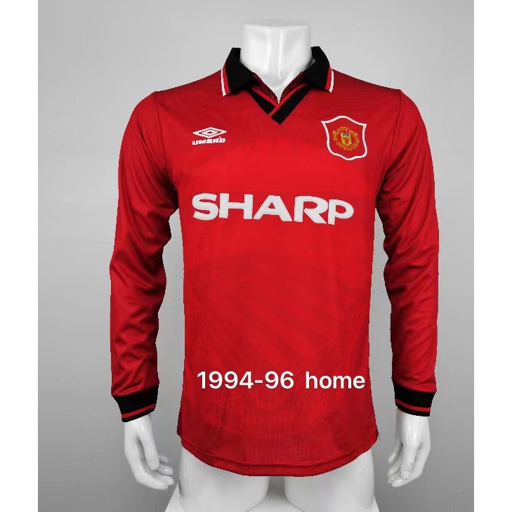 Áo Thun Bóng Đá Tay Dài Phong Cách Retro Manchester United Cho Nam