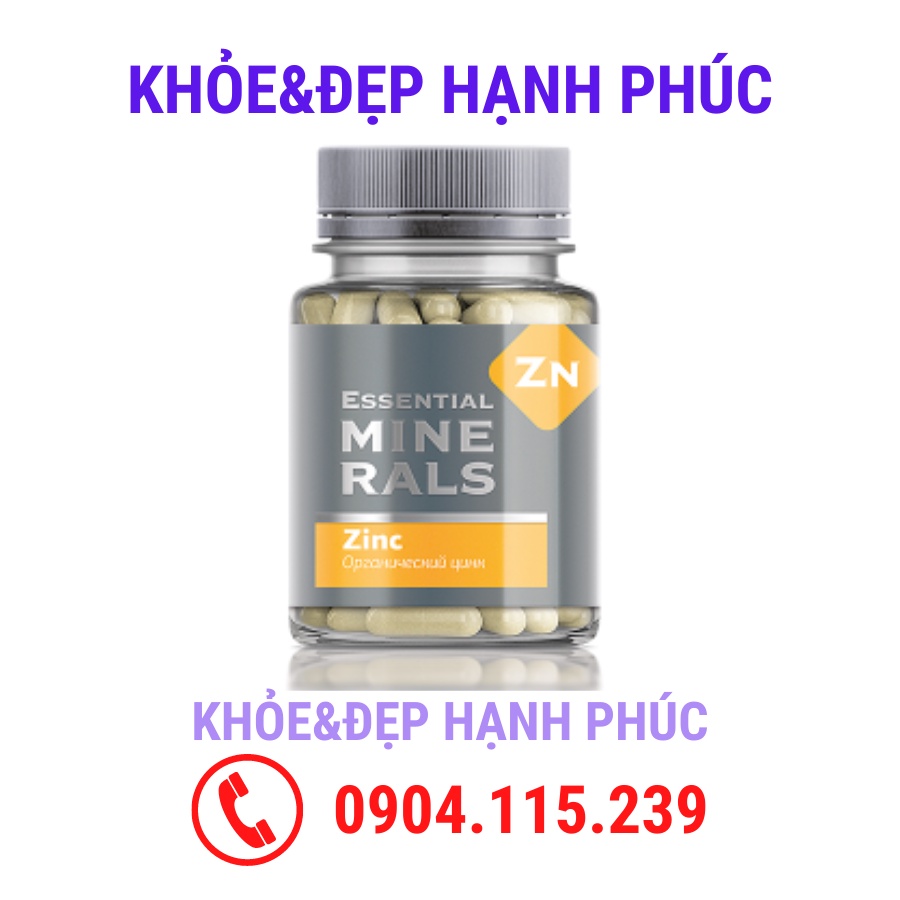 Thực phẩm bảo vệ sức khỏe Essential Minerals Zinc – 60 viên/lọ