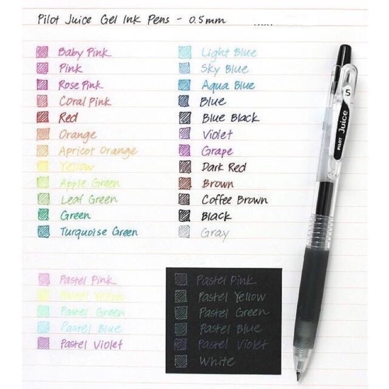 Bút Nhập Khẩu Nhật Bản Gel Juice Pilot Màu Đen 0.5/0.7 LJU-10EF-B