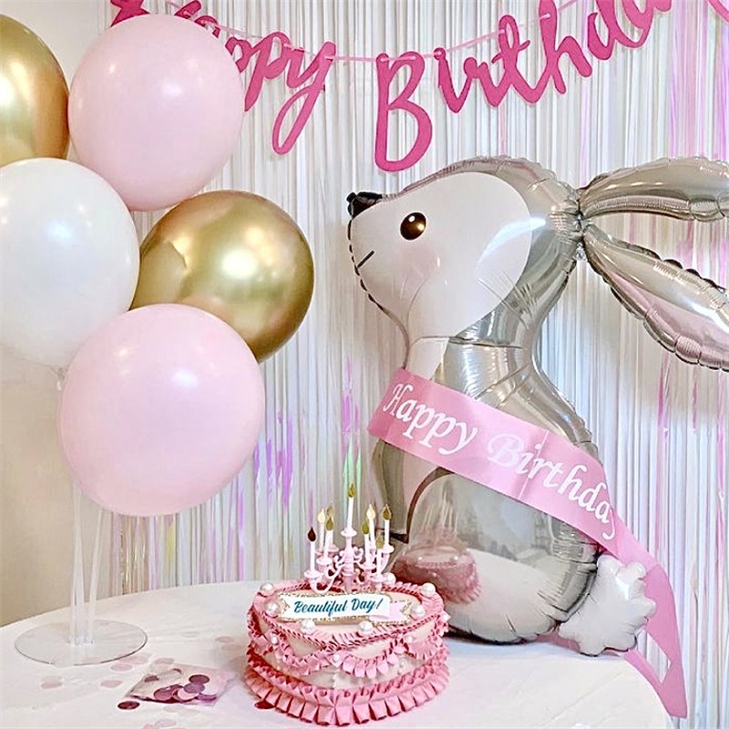 Dây Đeo Vai Vải Satin In Chữ Happy Birthday Xinh Xắn