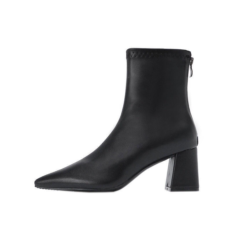 (SẴN) Boots bốt da trơn mũi nhọn cao 7cm G021 | WebRaoVat - webraovat.net.vn