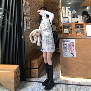 Set dạ tweed và áo khoác lông - ảnh thật cuối