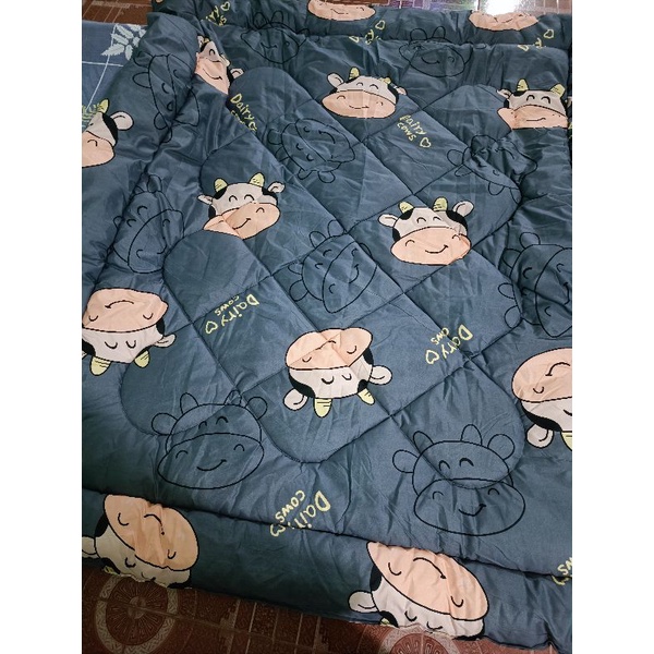 [ GIÁ HUỶ DIỆT] Trọn bộ chăn phao 5 món ga gối poly thương hiệu chăn bông như hình | BigBuy360 - bigbuy360.vn