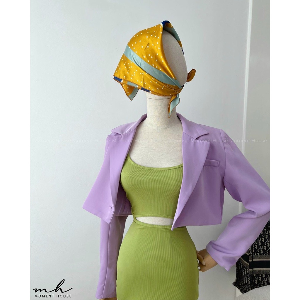 Blazer khoác lửng trendy, hàng thiết kế may 2 lớp có đệm cầu vai, che bắp tay cực tốt, dễ phối đồ, freesize dưới 54kg | BigBuy360 - bigbuy360.vn