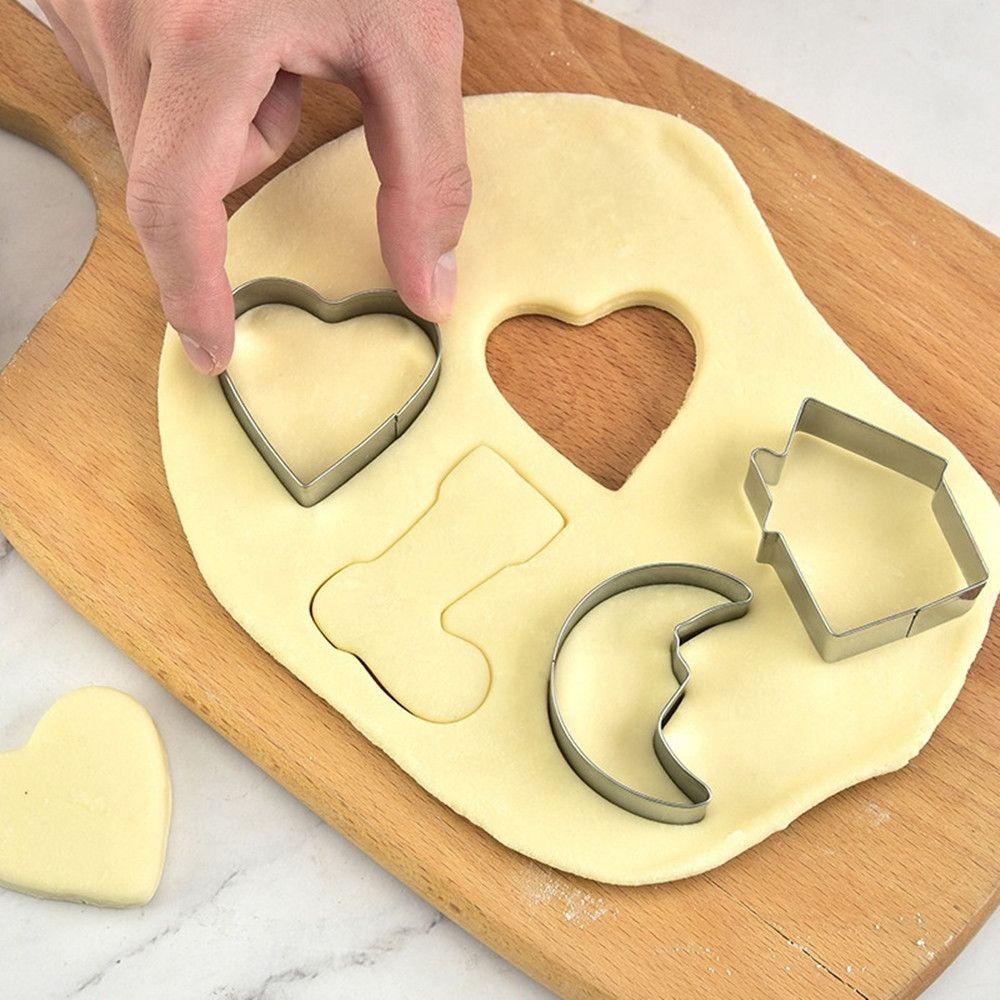 KUNHEV Set 6 / 10 Khuôn Làm Bánh Hình Cây Thông / Ngôi Sao / Người Tuyết