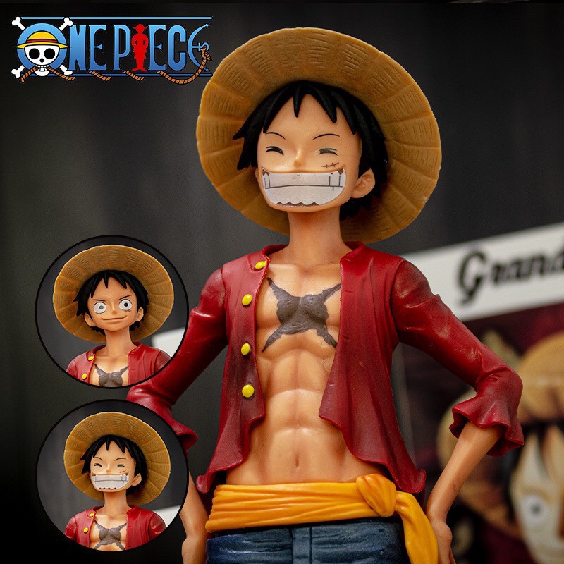ẢNH THẬT] Mô hình Luffy Grandista ( 3 mặt) cực đẹp cao 27cm - Mô Hình Figure One Piece