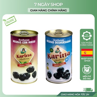 Quả Oliu Đen Nguyên Hạt Và Tách Hạt Karina 7NgayShop 350g Nhập Khẩu Tây Ban Nha Date 2025, Eat Clean Làm Salad Pizza
