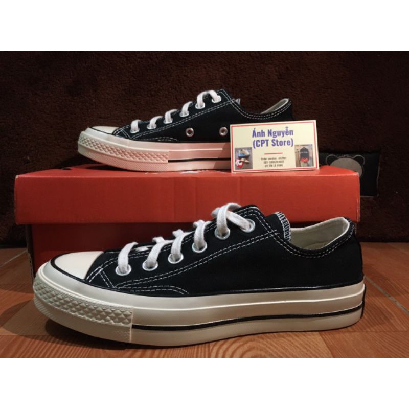 [FULL BOX, BILL, CARD, TẶNG KÈM TẤT, FREESHIP] Giày Converse Đen Thấp Cổ