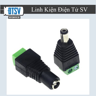 Cặp Jack DC Nguồn 5.5x 2.1mm (Đực+ Cái)